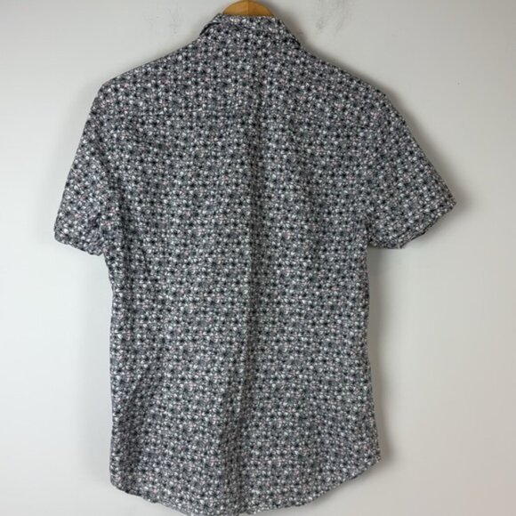 John Varvatos Black and White Geometric Shirt Size Small - Picture 3 of 6